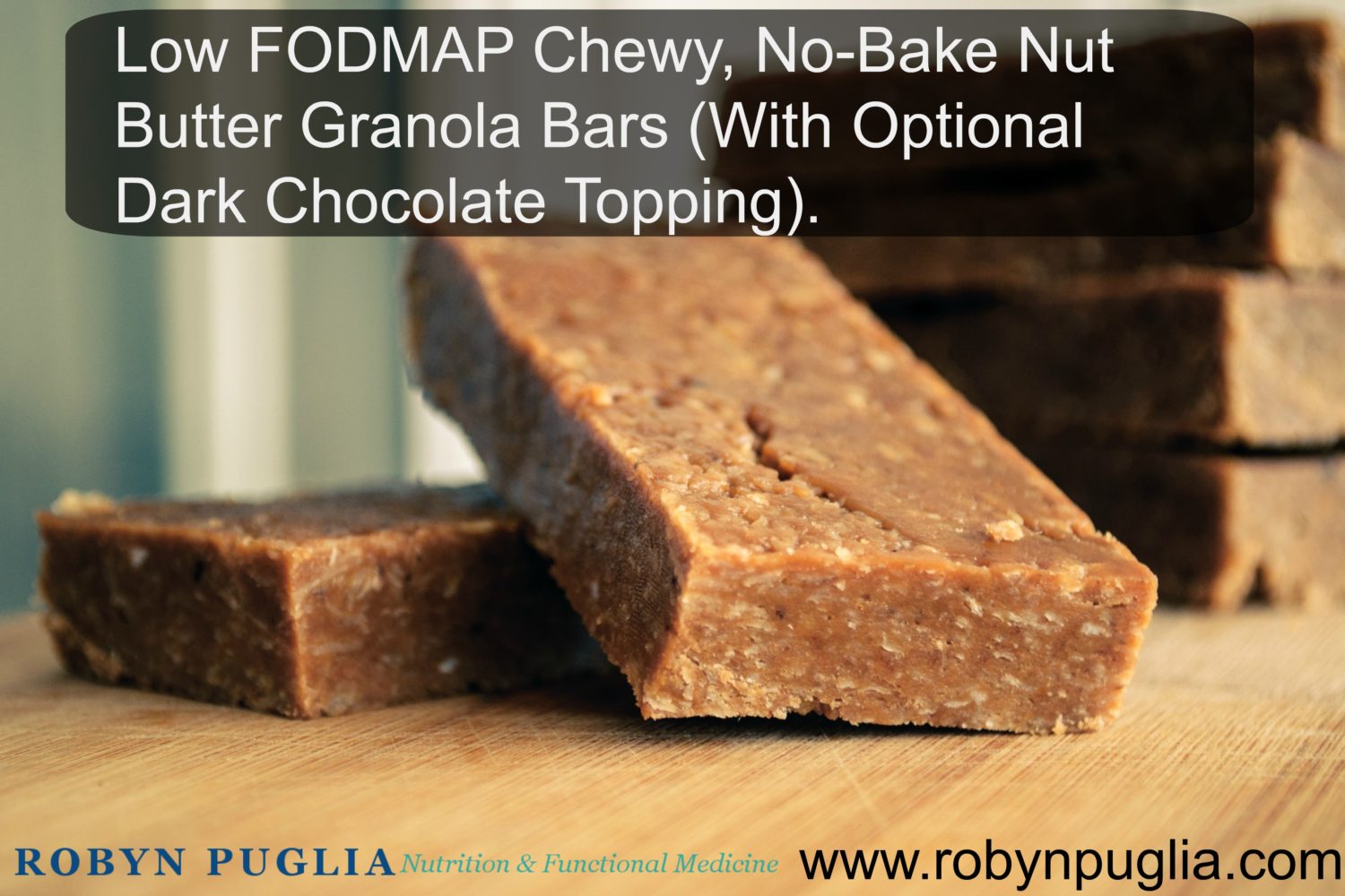 Low FODMAP Chewy No Bake Nut Butter Bars