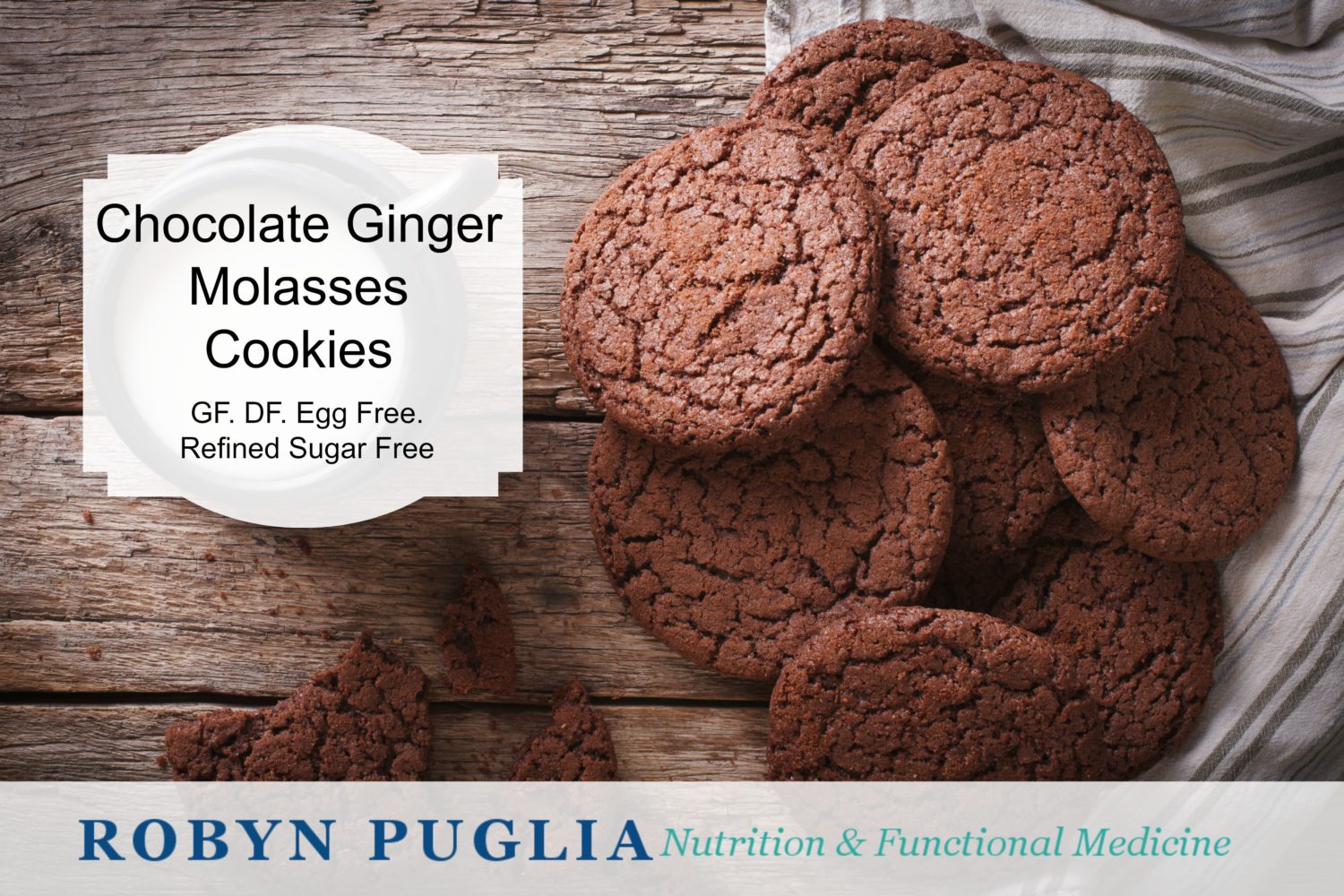 Chocolate ginger molasses cookies