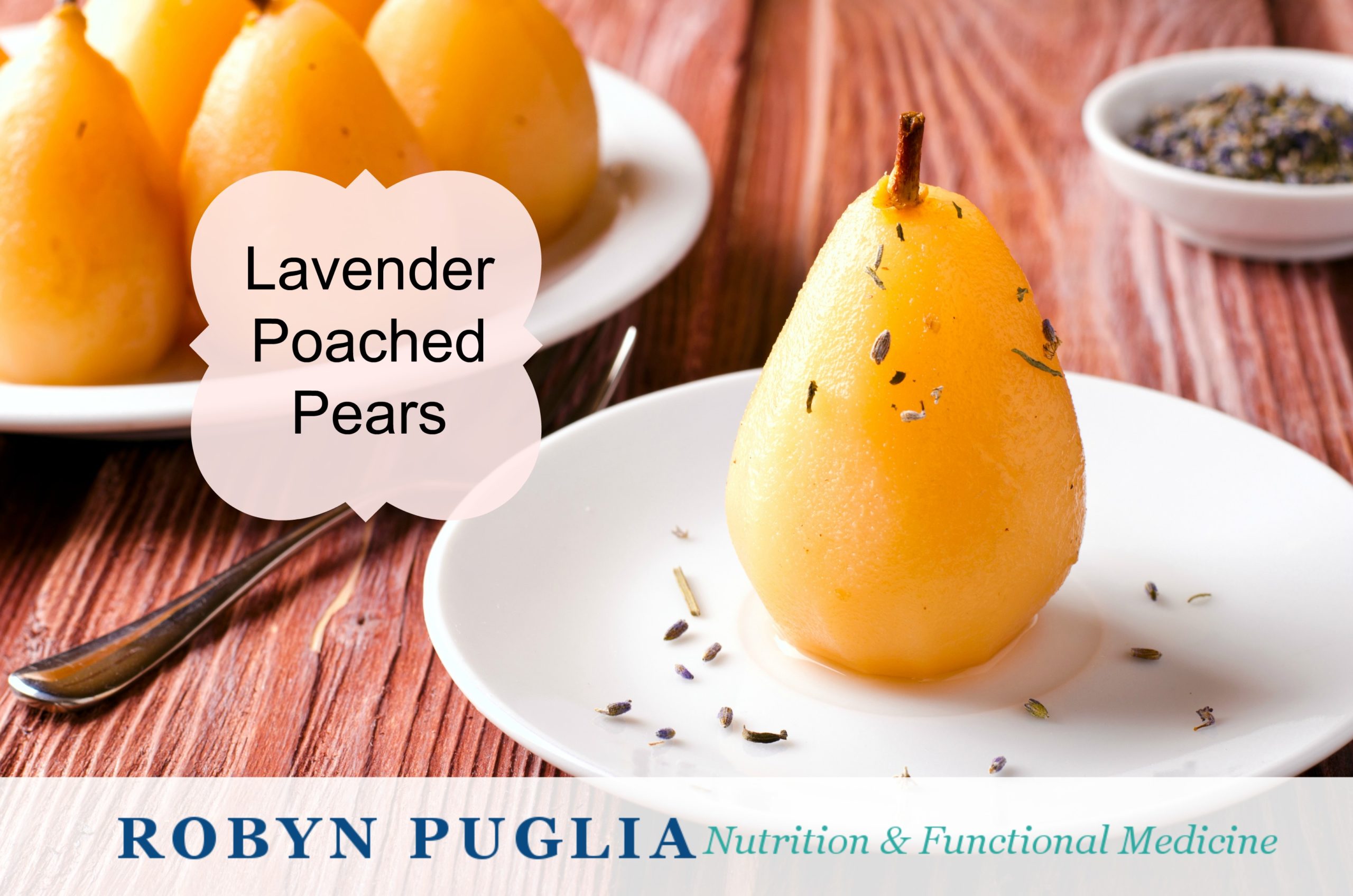 Lavender Poached Pears