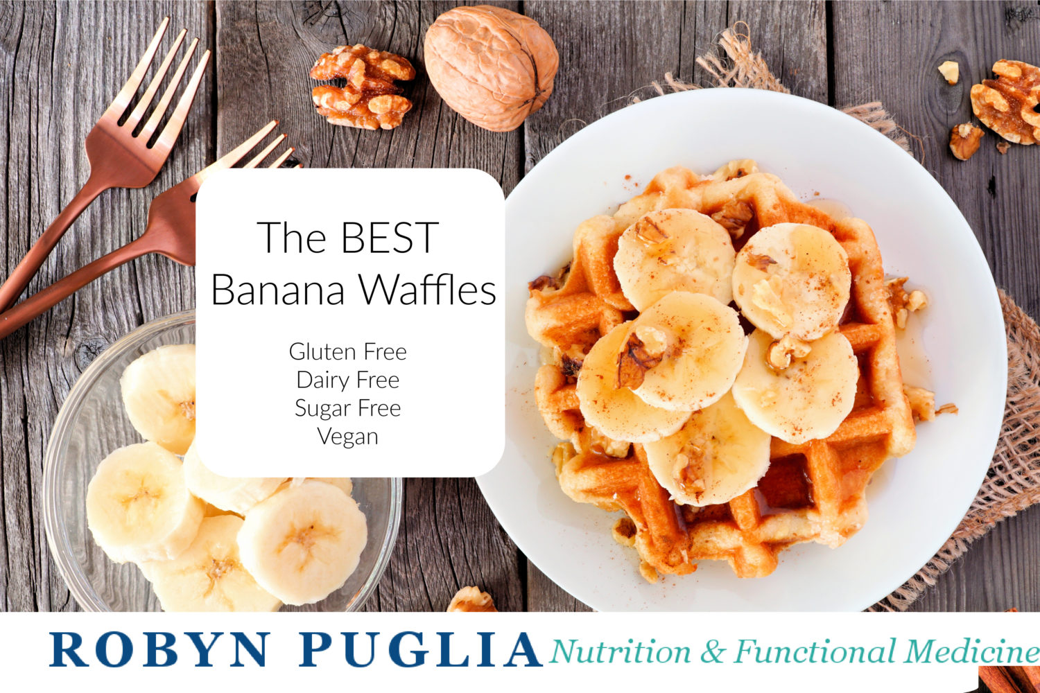 The BEST Banana Waffles